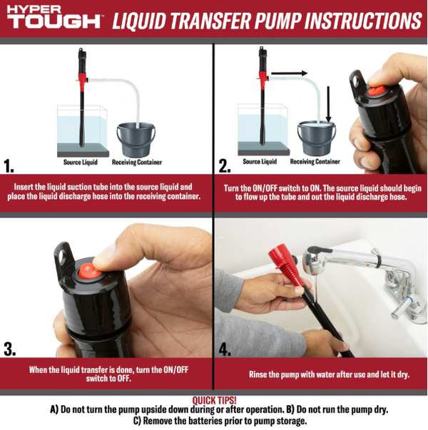 Hyper Tough Battery Powered Fluid Transfer Pump