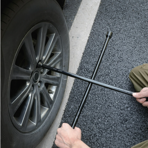 Hyper Tough Heavy Duty Lug Wrench, Carbon Steel, Tire Iron 16-inch, Black