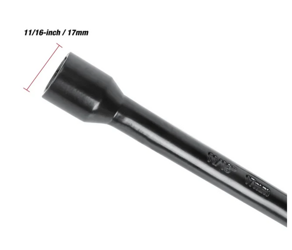 Hyper Tough Heavy Duty Lug Wrench, Carbon Steel, Tire Iron 16-inch, Black
