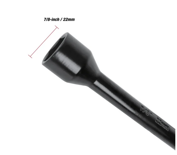 Hyper Tough Heavy Duty Lug Wrench, Carbon Steel, Tire Iron 16-inch, Black