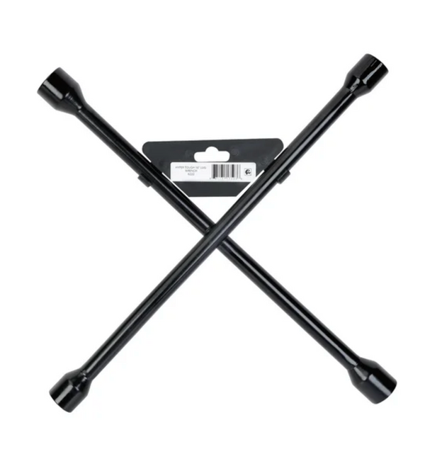Hyper Tough Heavy Duty Lug Wrench, Carbon Steel, Tire Iron 16-inch, Black