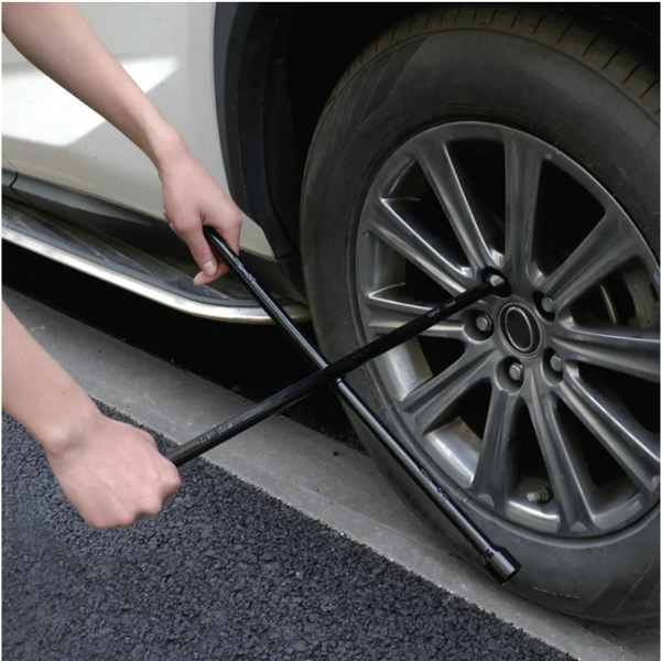 Hyper Tough Heavy Duty Lug Wrench, Carbon Steel, Tire Iron 20-inch, Black