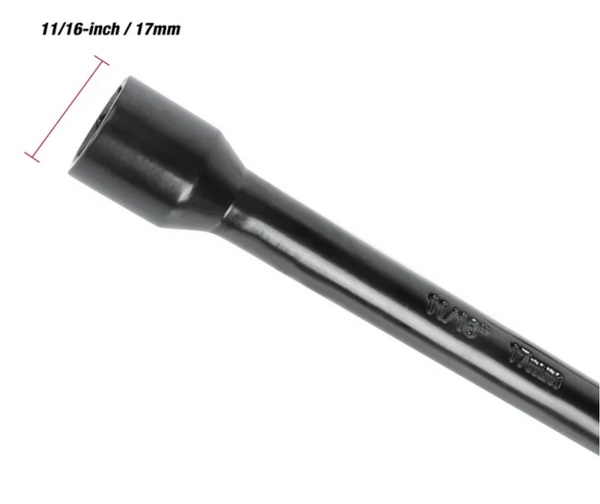 Hyper Tough Heavy Duty Lug Wrench, Carbon Steel, Tire Iron 20-inch, Black