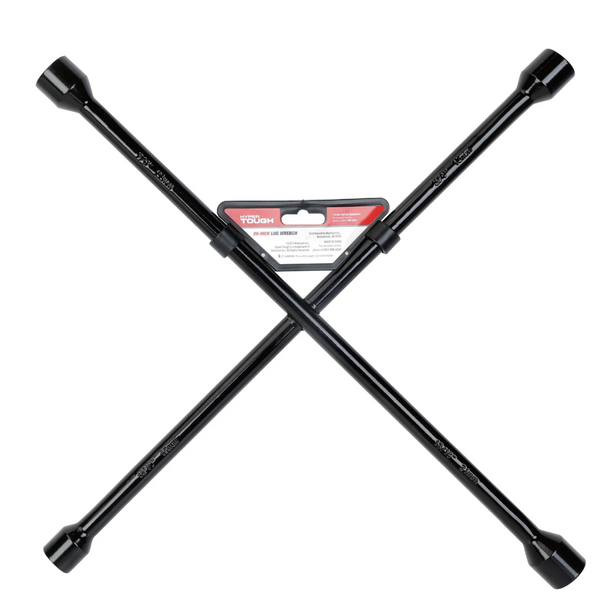 Hyper Tough Heavy Duty Lug Wrench, Carbon Steel, Tire Iron 20-inch, Black