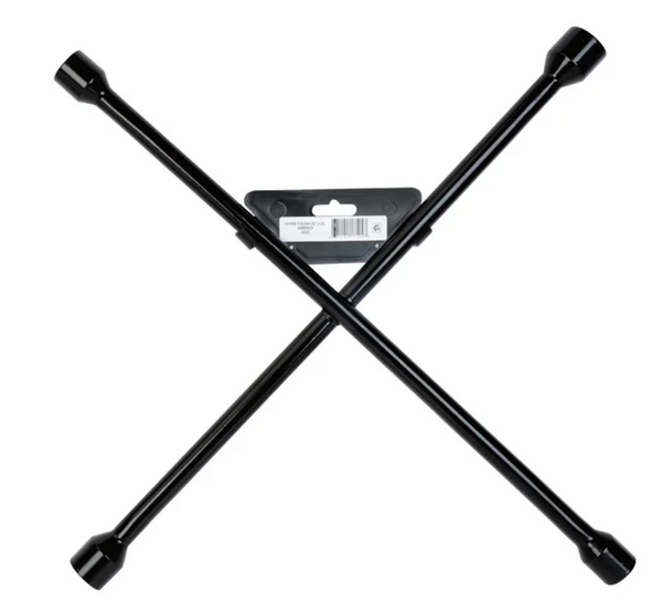 Hyper Tough Heavy Duty Lug Wrench, Carbon Steel, Tire Iron 20-inch, Black
