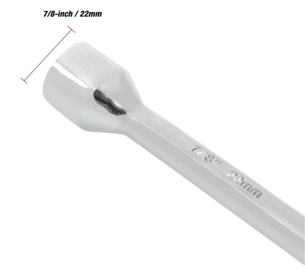Hyper Tough Heavy Duty Folding Lug Wrench, Carbon Steel, 14-inch Tire Iron, Chrome