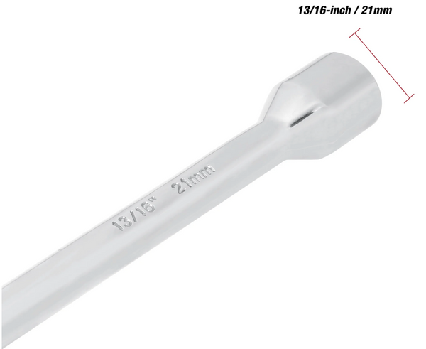 Hyper Tough Heavy Duty Folding Lug Wrench, Carbon Steel, 14-inch Tire Iron, Chrome
