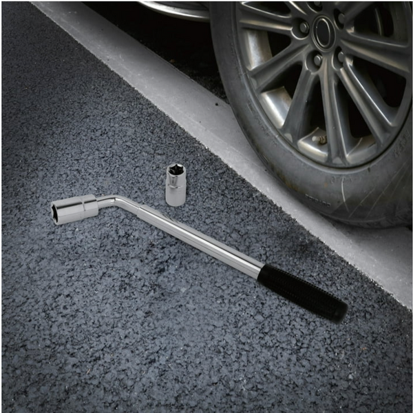 Hyper Tough Heavy Duty Extendable Lug Wrench, 15 to 22-inch Tire Iron, Chrome