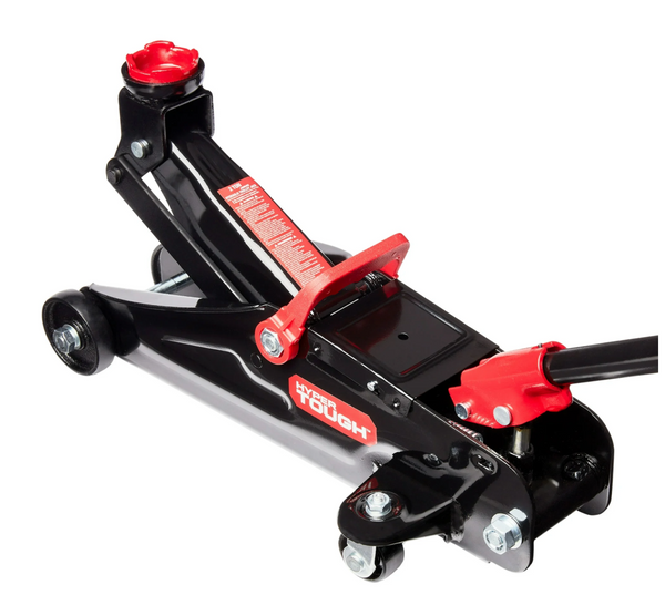 Hyper Tough Trolley Jack, Work for Sedan and Coupe, 2 Ton Black